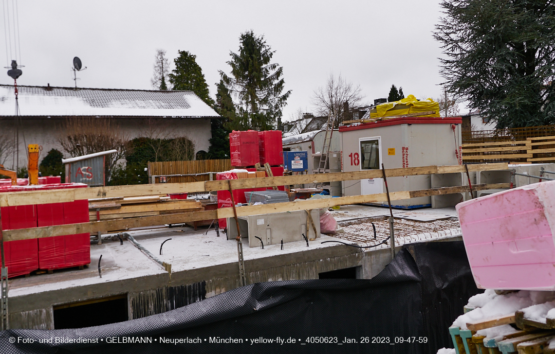 26.01.2023 - Neubau eines Mehrfamilienhause in der Niederalmstraße 16 in Neuperlach-Trudering